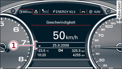 Instrument cluster: System status indicator (example)